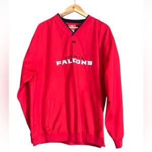 Atlanta Falcons NFL red windbreaker jacket Size XL